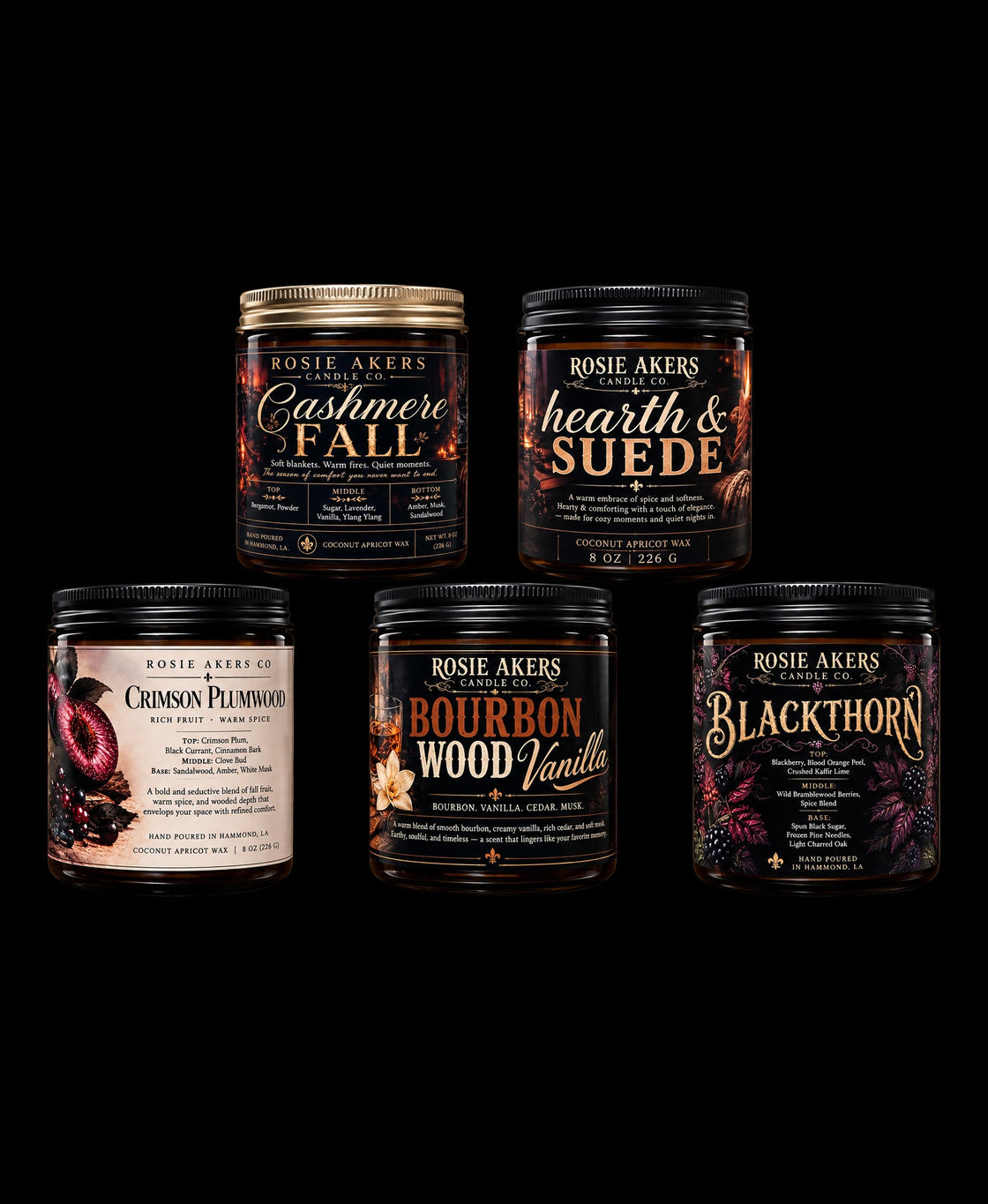 8 oz mini curated candle set