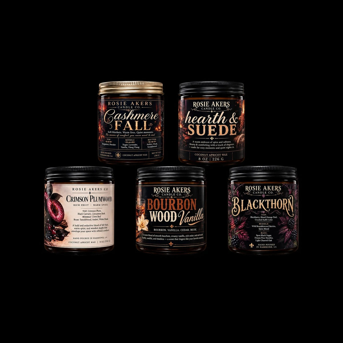 8 oz mini curated candle set